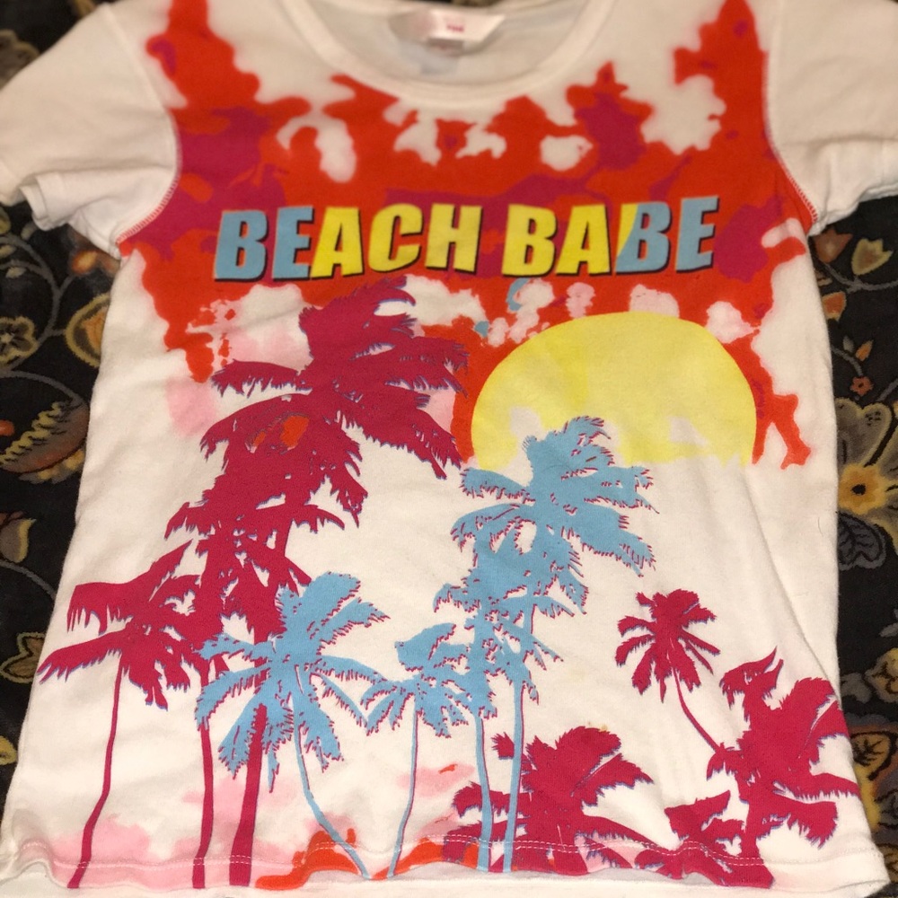 VICTORIAS SECRET PINK T BEACH BABE SIZE M LIKE NEW